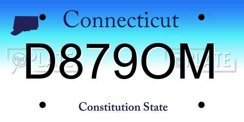D879OM Connecticut License Plate