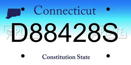 D88428S Connecticut License Plate