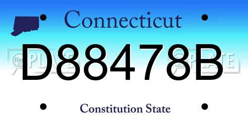 D88478B Connecticut License Plate