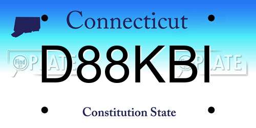 D88KBI Connecticut License Plate