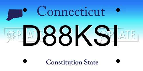 D88KSI Connecticut License Plate