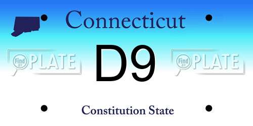 D9 Connecticut License Plate
