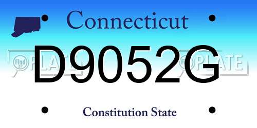 D9052G Connecticut License Plate