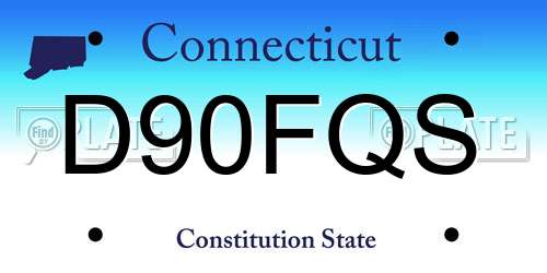 D90FQS Connecticut License Plate