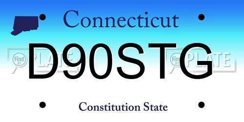 D90STG Connecticut License Plate