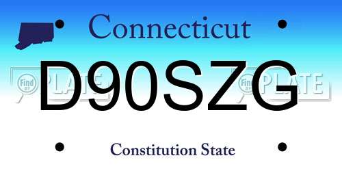 D90SZG Connecticut License Plate