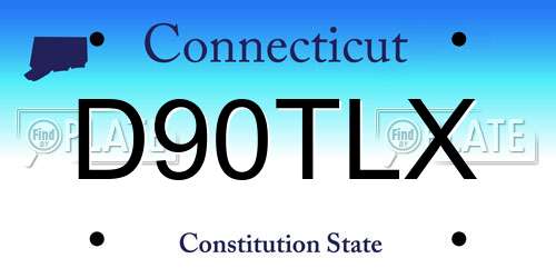 D90TLX Connecticut License Plate