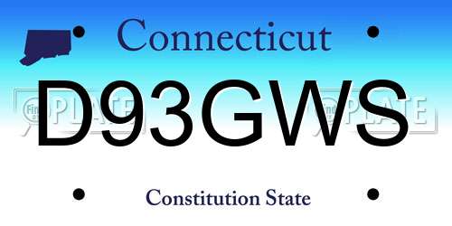 D93GWS Connecticut License Plate