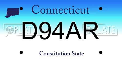 D94AR Connecticut License Plate