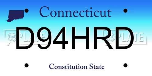 D94HRD Connecticut License Plate
