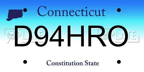 D94HRO Connecticut License Plate