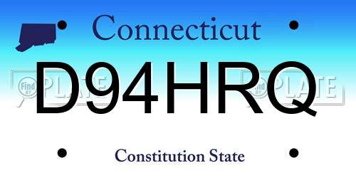 D94HRQ Connecticut License Plate