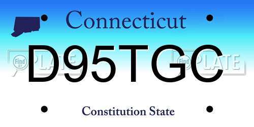 D95TGC Connecticut License Plate