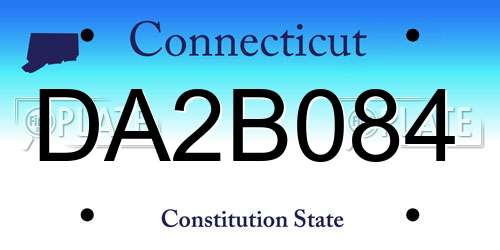 DA2B084 Connecticut License Plate