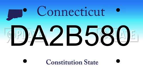 DA2B580 Connecticut License Plate