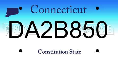 DA2B850 Connecticut License Plate