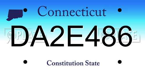 DA2E486 Connecticut License Plate