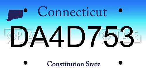 DA4D753 Connecticut License Plate