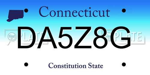 DA5Z8G Connecticut License Plate
