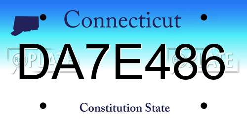 DA7E486 Connecticut License Plate