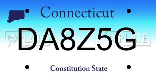 DA8Z5G Connecticut License Plate