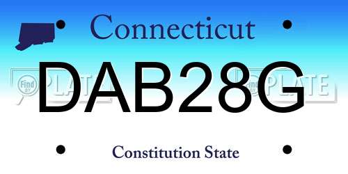 DAB28G Connecticut License Plate