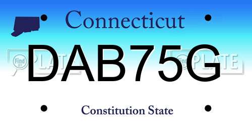 DAB75G Connecticut License Plate