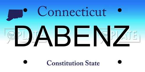 DABENZ Connecticut License Plate