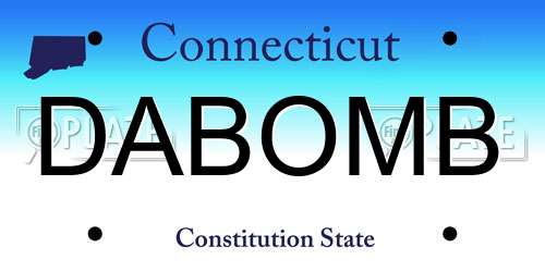 DABOMB Connecticut License Plate