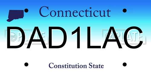DAD1LAC Connecticut License Plate