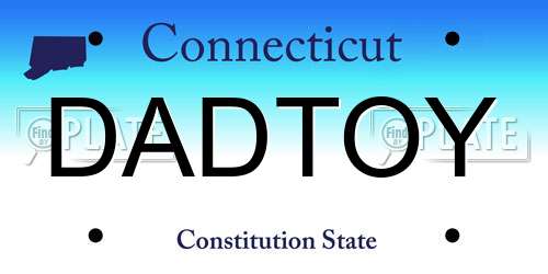 DADTOY Connecticut License Plate