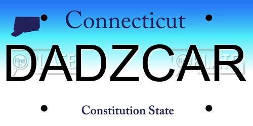 DADZCAR Connecticut License Plate