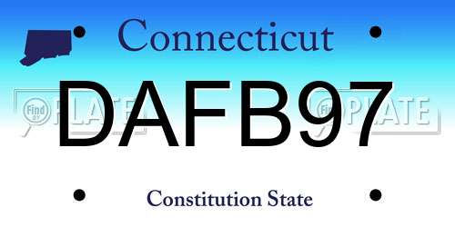 DAFB97 Connecticut License Plate