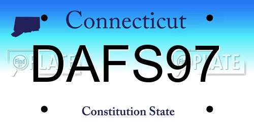 DAFS97 Connecticut License Plate