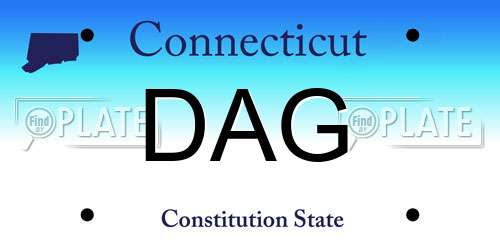 DAG Connecticut License Plate