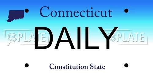 DAILY Connecticut License Plate