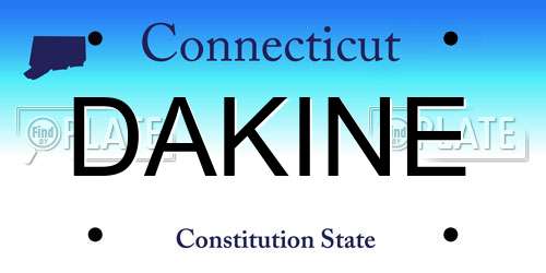 DAKINE Connecticut License Plate