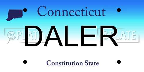 DALER Connecticut License Plate