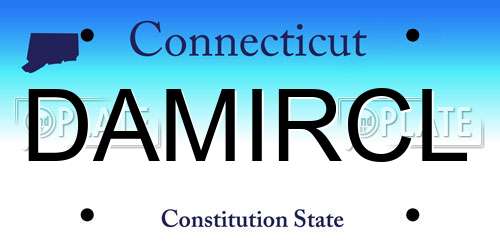 DAMIRCL Connecticut License Plate