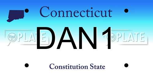 DAN1 Connecticut License Plate