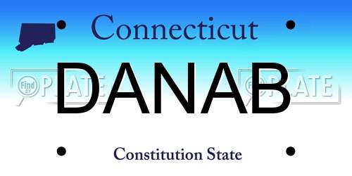 DANAB Connecticut License Plate