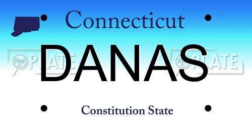 DANAS Connecticut License Plate
