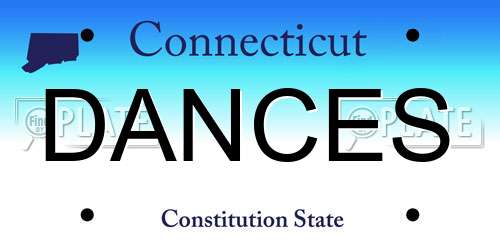 DANCES Connecticut License Plate