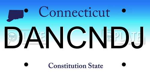 DANCNDJ Connecticut License Plate