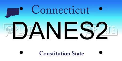 DANES2 Connecticut License Plate