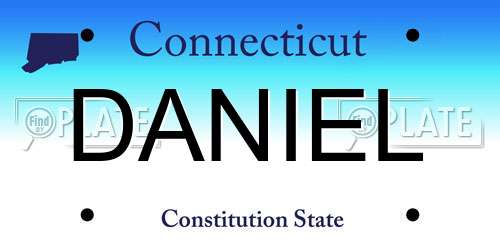DANIEL Connecticut License Plate