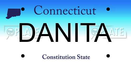 DANITA Connecticut License Plate