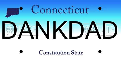 DANKDAD Connecticut License Plate