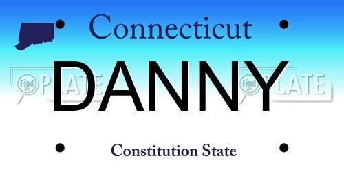 DANNY Connecticut License Plate