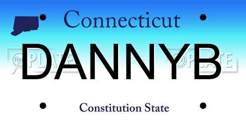 DANNYB Connecticut License Plate